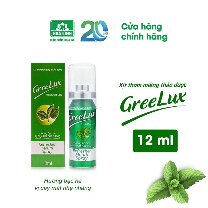 xịt thơm miệng thảo dược gree lux