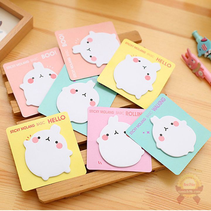 Xấp sticker giấy note/bookmark thỏ Molang