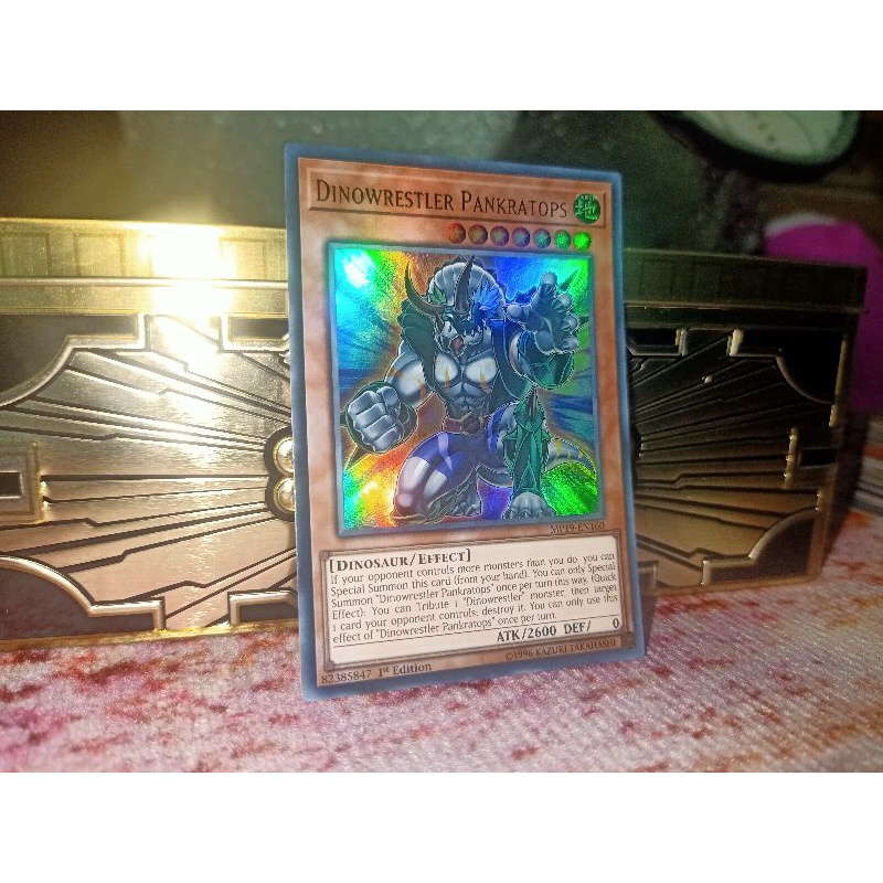 thẻ bài: Dinowrestler Pankratops - MP19-EN160 - Ultra Rare 1st Edition