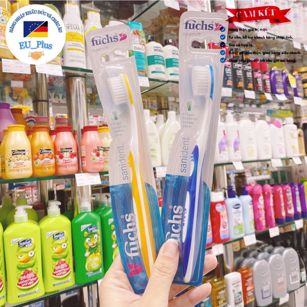 Bàn Chải Fuchs Sanident Loại Mềm (Đức) shop giao màu ngẫu nhiên