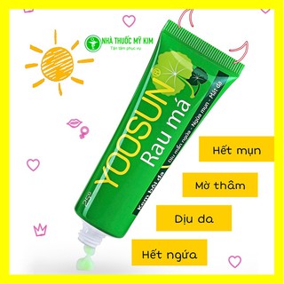 Kem bôi da Yoosun Rau Má - Dịu mẩn ngứa, ngừa mụn, mát da, tránh sẹo 25g/ tuýp