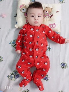 Sleepsuit mickey đỏ cho bé