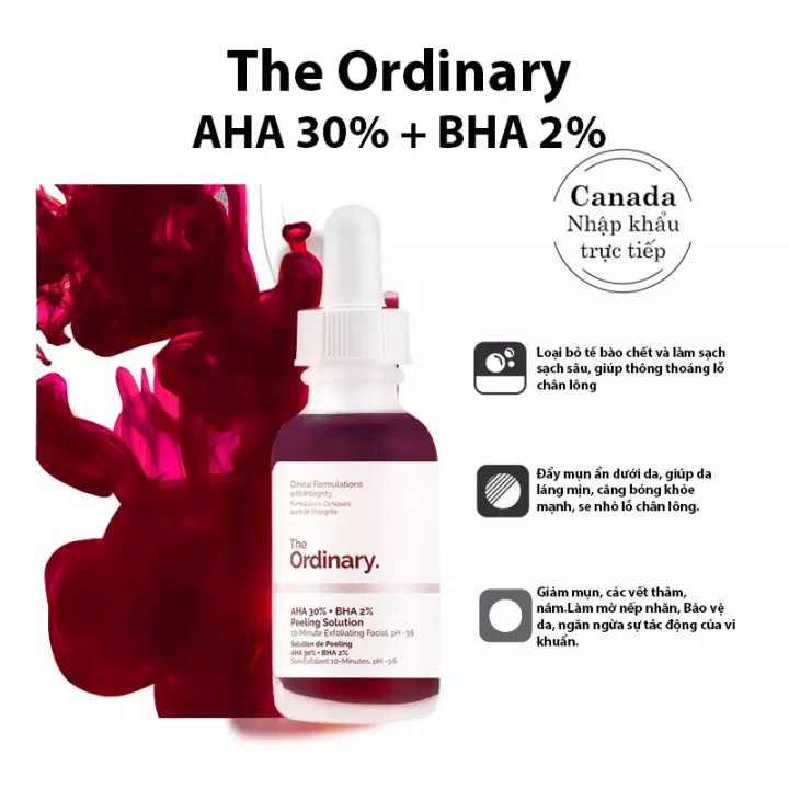 [𝓞𝓻𝓭𝓲𝓷𝓪𝓻𝔂]Serum AHA 30% + BHA 2% Tẩy da The Ordinary | WebRaoVat - webraovat.net.vn