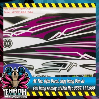 Tem Exciter 2006 mẫu lửa tím rời cho xe đen trắng (bộ)