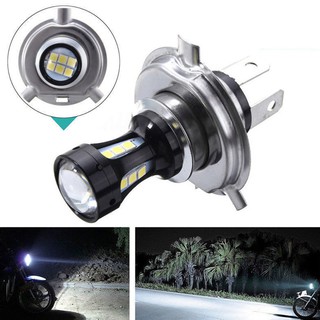 Bóng Đèn Pha Ánh Sáng Trắng 6500K H4-3030-18Led 18W Dành Cho Mô Tô