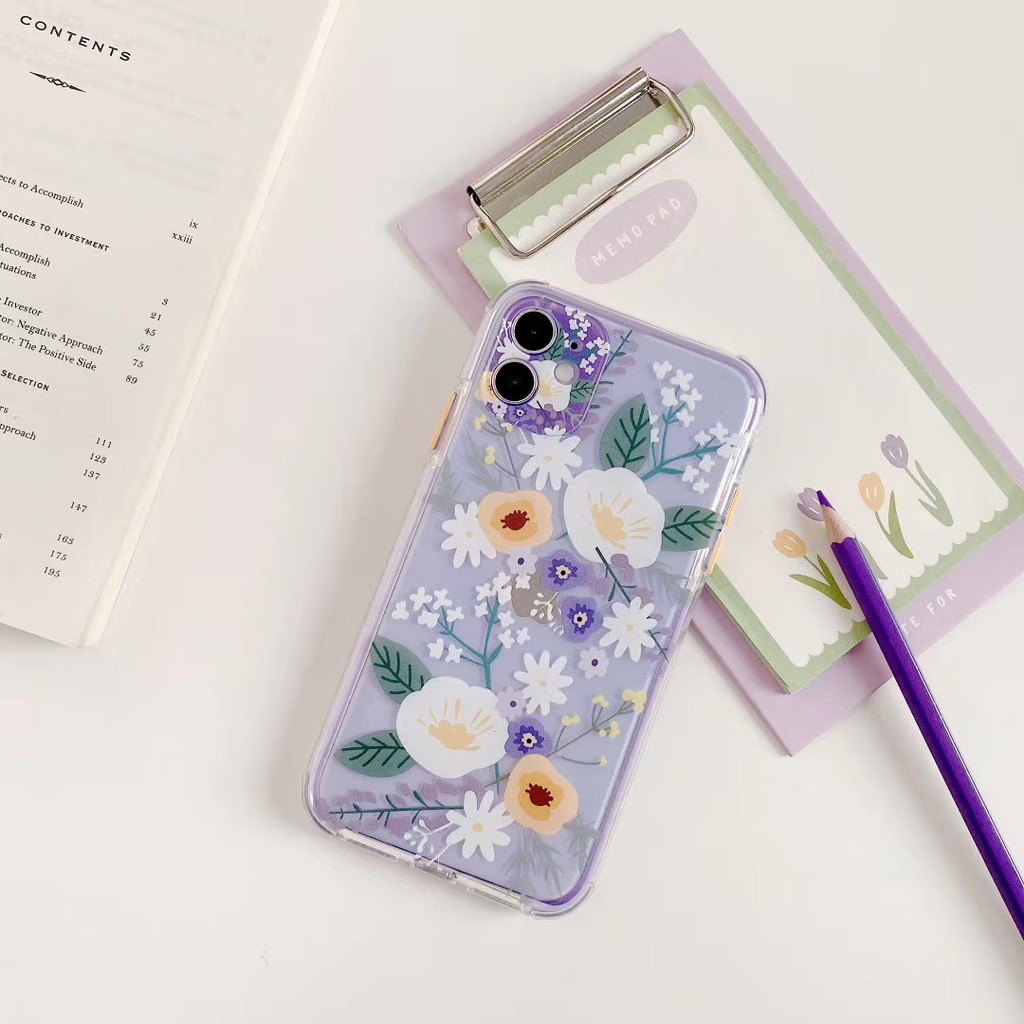 Korean flower 3D relief Case iPhone 11 Pro Promax X XS XR XSmax 6 6s 7 8 plus Phone Case COD | BigBuy360 - bigbuy360.vn