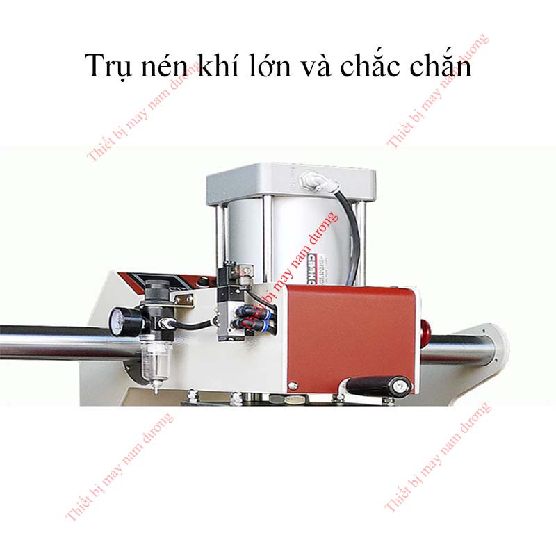 Máy ép nhiệt logo 2 mâm ép  khí nén bán tự động