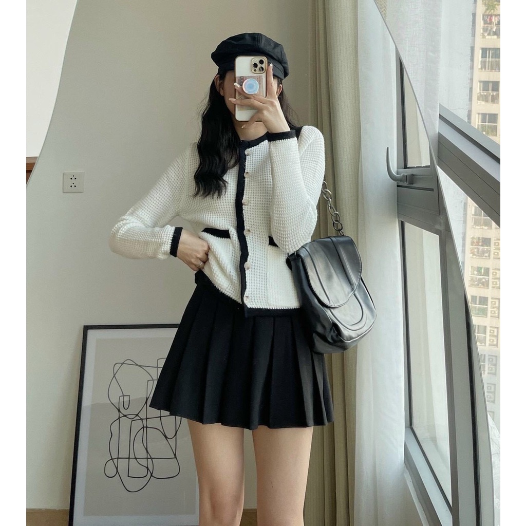 Chân váy tennis xếp li có lót quần kéo khóa sườn