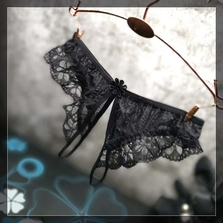Quần Lót Ren Nữ Sexy Xẻ Đáy iBRA Quần Lót Lọt Khe Hở Đáy, Đũng Cạp Thấp lưới Xuyên Thấu Gợi Cảm IBRA'S STORE i121