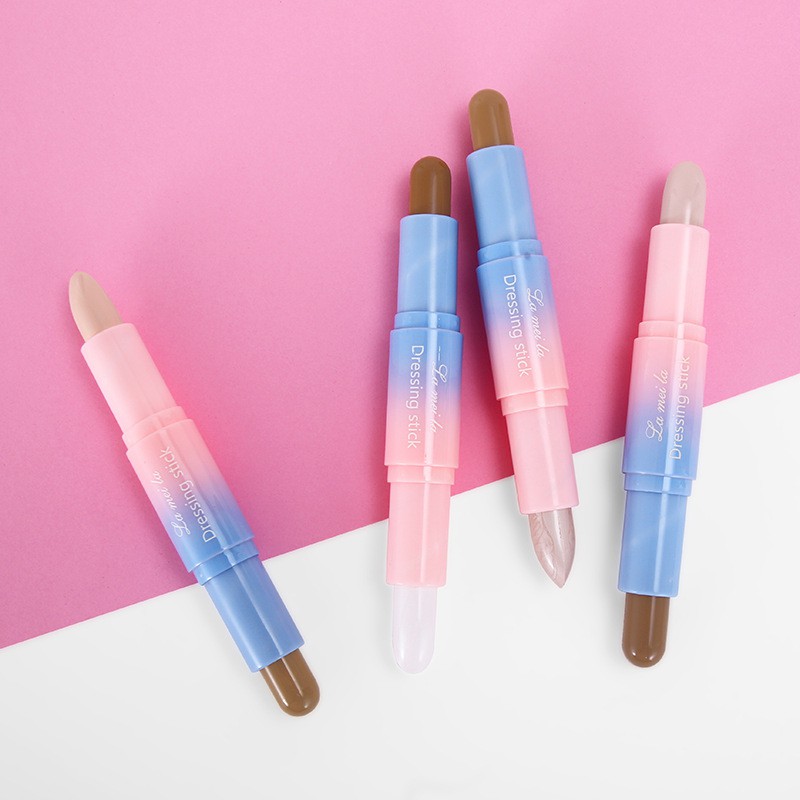 🌈☁🍓 Bút Tạo Khối, Che Khuyết Điểm 2 Đầu Lameila Dressing Stick No.1010 Vỏ Xanh Hồng Siu Hot - Y372-B5T2 | BigBuy360 - bigbuy360.vn