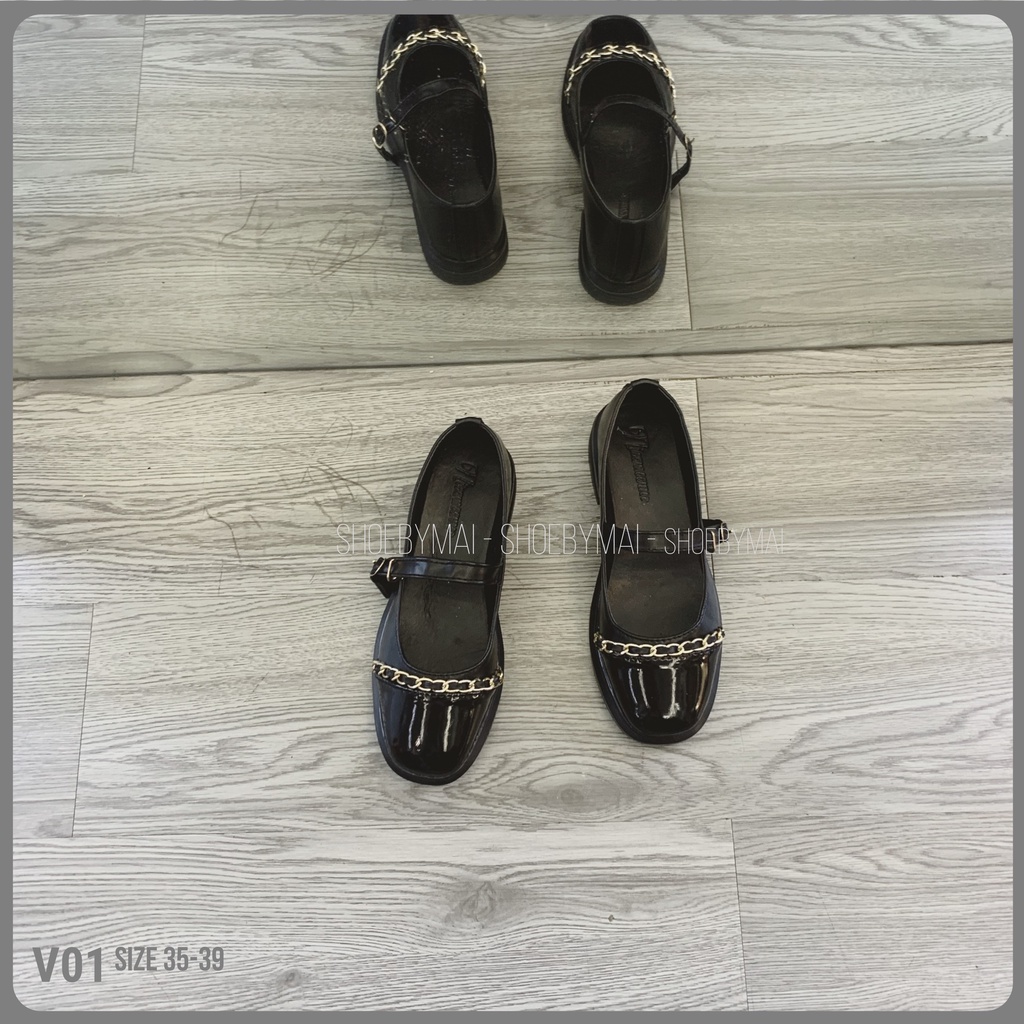 Giày búp bê nữ quai ngang cá tính V1 SHOEBYMAI