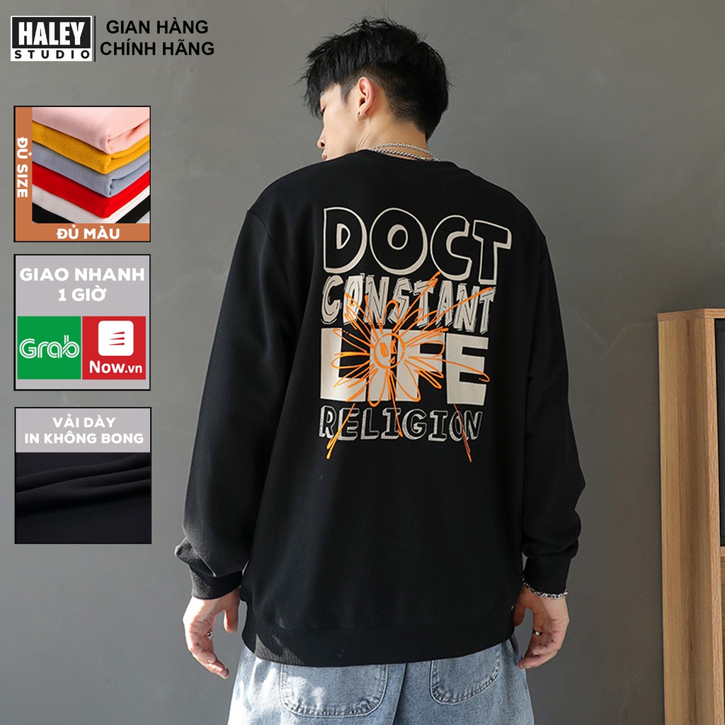 Áo Sweater Hoa Cúc Dragon Bigbang Unisex phong cách Hàn Quốc cá tính, Chất Nỉ Dày Ấm Áp mã HD103 - Quà tặng ngẫu nhiên