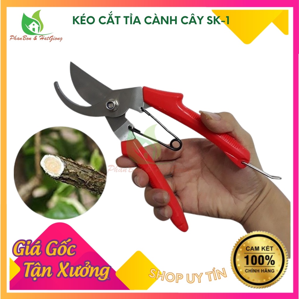 Kéo Cắt Tỉa Cành Cây, Kìm Tỉa Cây (SK-1) , Kéo Cộng Lực Cắt Cành SK-1 Nhập Khẩu, Kéo Cắt Tỉa Bonsai