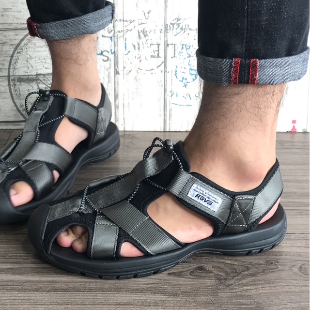 Giày sandal nam bít mũi quai dù có quai hậu cố định thích hợp mang dã ngoại đi phượt du lịch hiệu Rova RV626Br