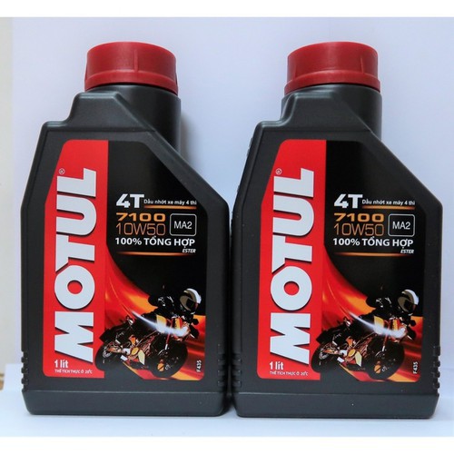 Combo 2 chai nhớt Motul 7100 10W50 tổng hợp toàn phần