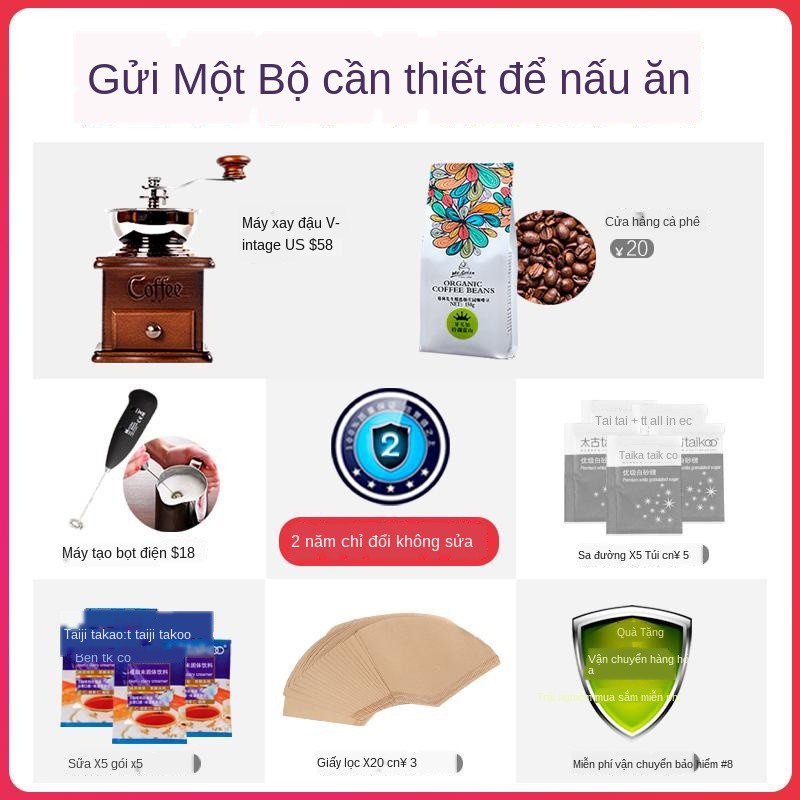 ☋┅⊕Máy pha cà phê Mỹ tại nhà tự động loại nhỏ giọt trà là một hiện thân của đá xay