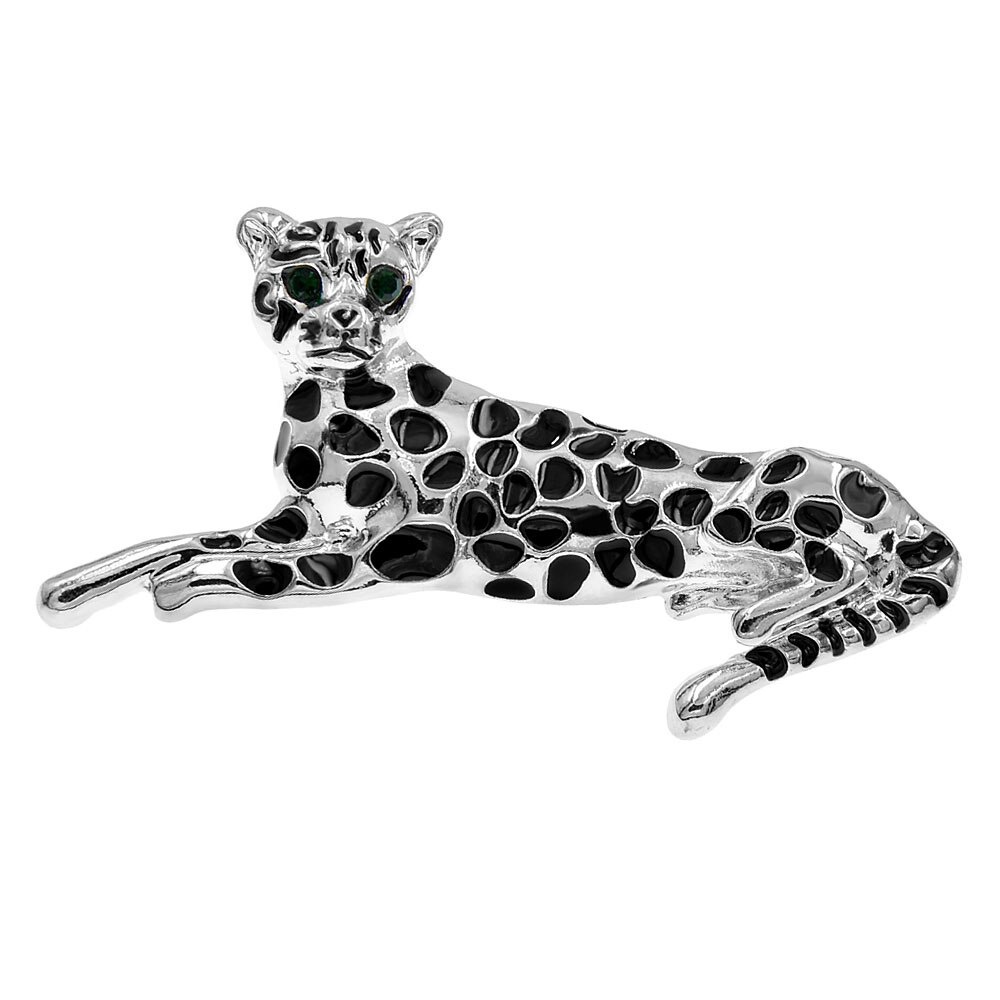 Trâm Cài Áo Hình Chú Báo Tráng Men Thời Trang Nữ