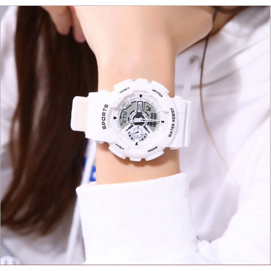 Đồng hồ Sanosi Nữ điện tử thể thao Hồng dây cao su siêu bền | BigBuy360 - bigbuy360.vn