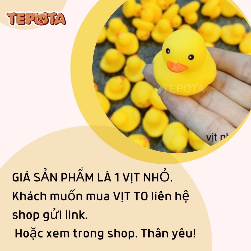 Đồ Chơi Nhà Tắm Vịt Vàng Cao Su Tepota Có Âm Thanh Dành Cho Bé Thả Bồn Bóp Kêu Chíp Chíp VV01