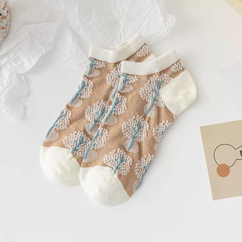 Vớ Cotton Cổ Thuyền Mỏng Nhẹ Tàng Hình Phong Cách Hàn Quốc Thời Trang Xuân Hè Cho Nữ