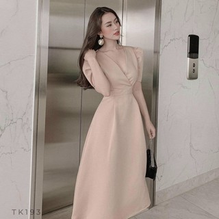 Đầm váy freesize cổ V form dài 3 màu