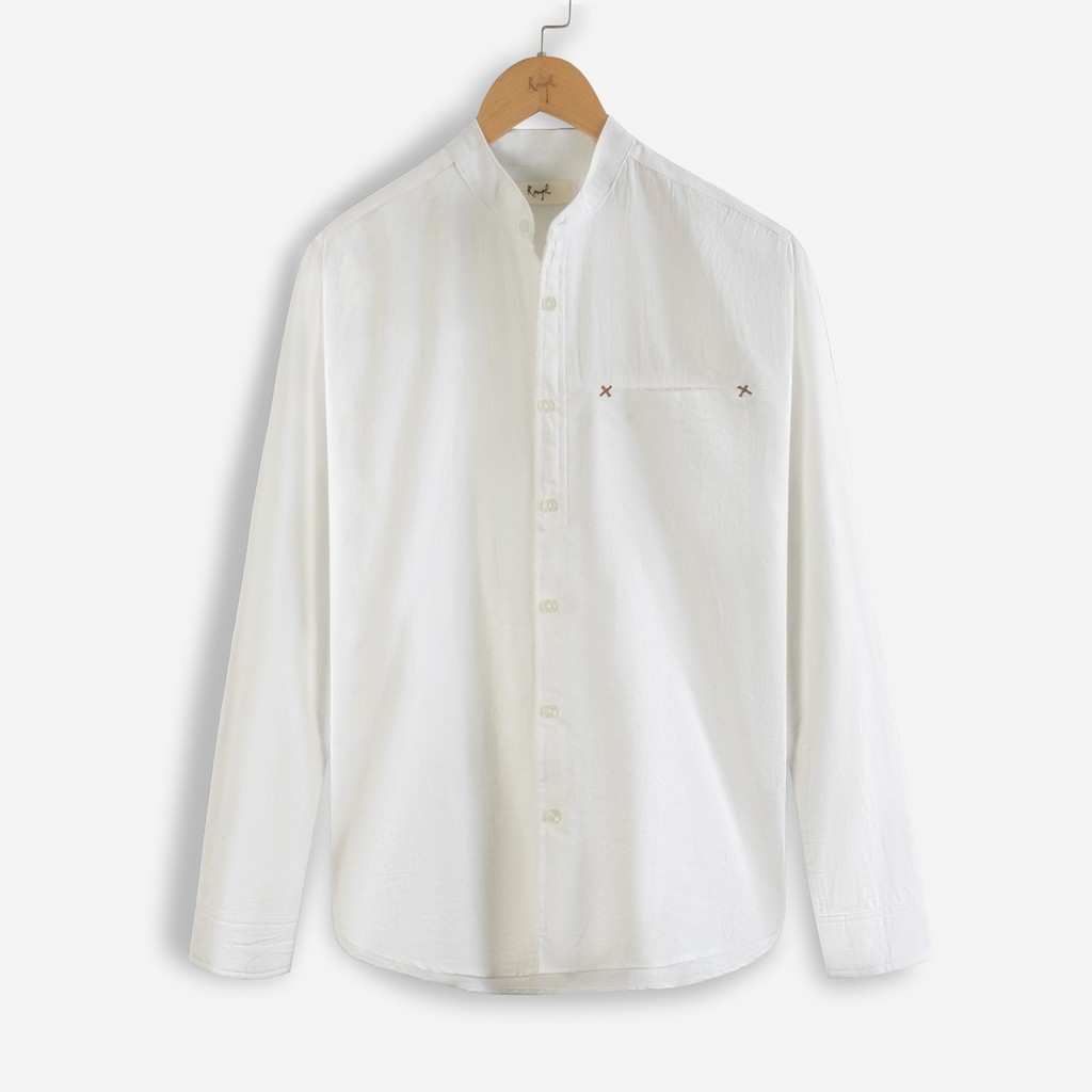 [Mã FAMALLT5 giảm 15% đơn 150K] Áo Sơ Mi Dài Tay Cổ Tàu Hàn Quốc ROUGH Chất Linen Mềm, Mát | BigBuy360 - bigbuy360.vn