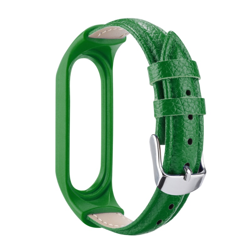 Dây Đeo Bằng Da PU Kèm Ốp TPU Cho Đồng Hồ Thông Minh Xiaomi Mi Band 6 5 4 3 Mi Band 7