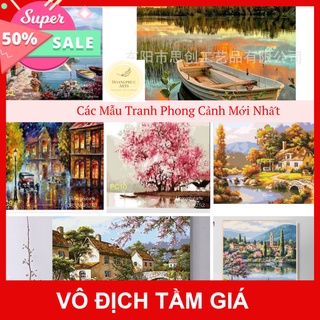 Tranh số hoá vẽ theo số 40x50 ĐÃ CĂNG KHUNG - Tổng hợp các mẫu mới hot nhất 2020 - Tranh Phong Cảnh