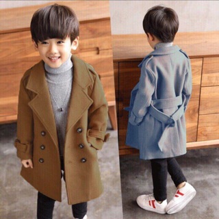 Áo khoác dạ măng tô cho bé trai!