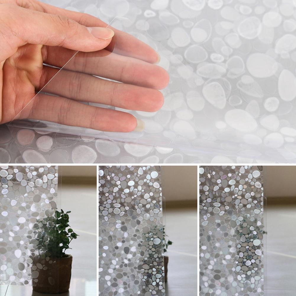 Giấy dán kính cửa sổ họa tiết đá cuội 3D 60 * 200cm | BigBuy360 - bigbuy360.vn