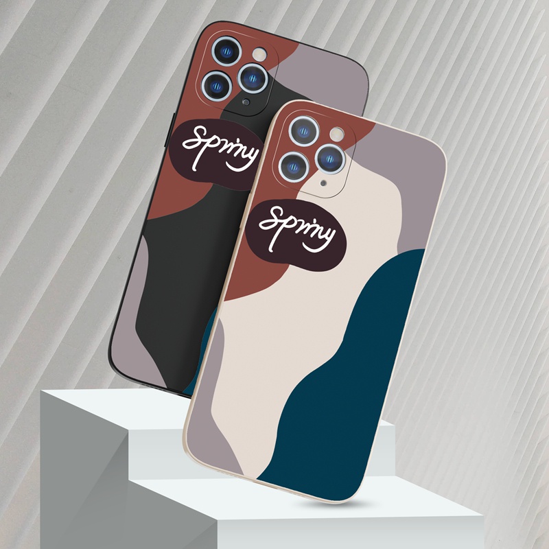 Ốp lưng iphone Ốp điện thoại SUNTAIHO silicone dẻo đường nét mùa xuân cho IPHONE 13 12 11 PRO MAX X XR XS MAX 7 8 Plus 12mini 13mini