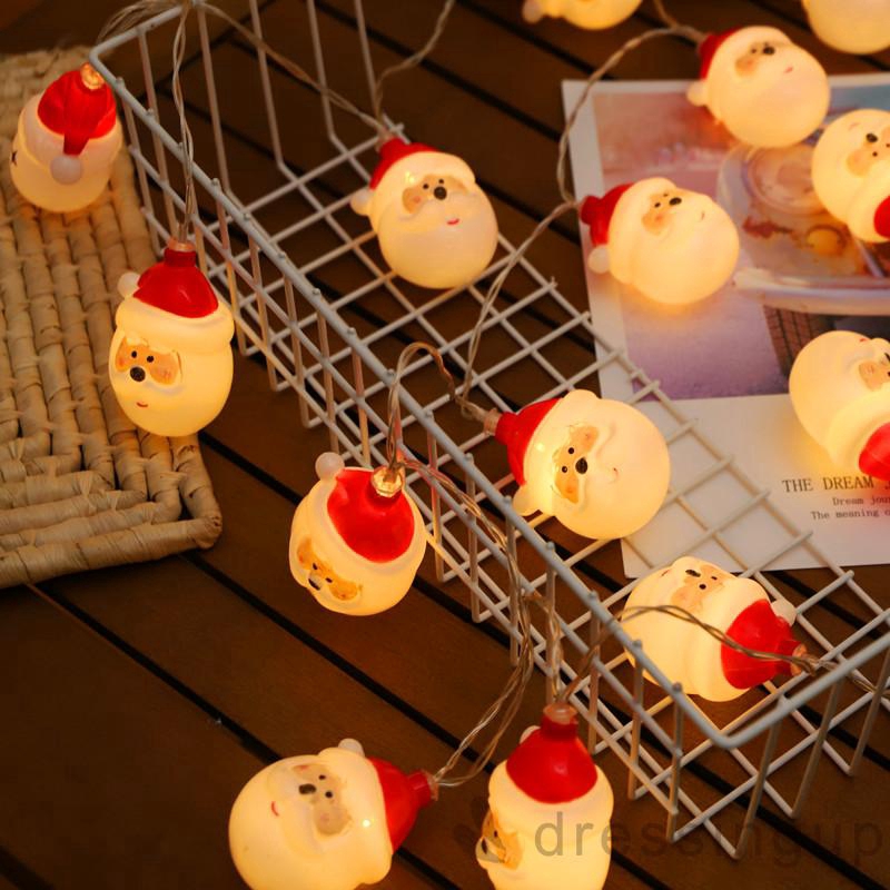 Dây đèn LED thiết kế ông già Noel/người tuyết sáng tạo trang trí Giáng sinh