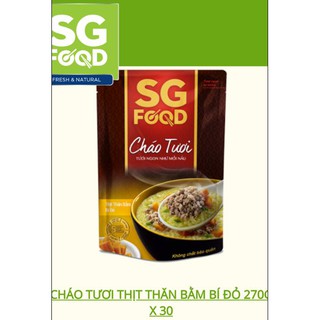 Cháo tươi thịt bằm bí đỏ SG food