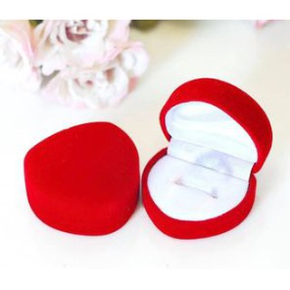 Hộp đựng nhẫn trái tim nhung cao cấp - quà tặng ý nghĩa
