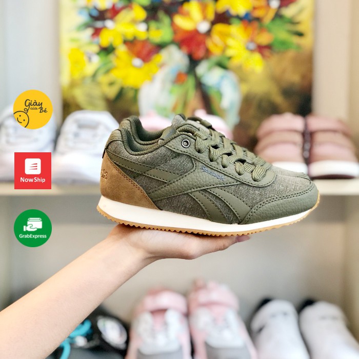 Giày Thể Thao  ReeBok Xanh Rêu Bé Trai Êm Nhẹ Đế Giày Chống Trơn Trượt Tốt Phù Hợp Cho Bé Đi Chơi Đi Học Size 27-32