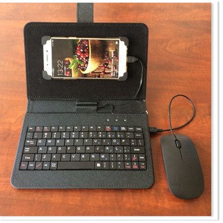 Vỏ bảo vệ điện thoại tích hợp bàn phím chuột cho điện thoại Android có hỗ trợ OTG - Đen