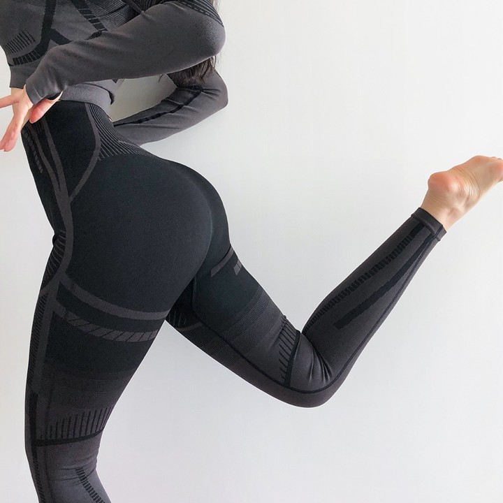 Quần tập gym yoga thể thao lưng cao nâng mông dệt siêu đẹp mitao1