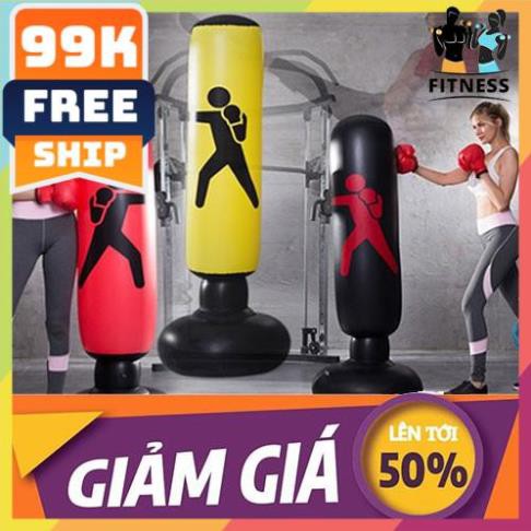 Tặng bơm 🎁 Bao cát tập boxing bơm hơi ⚡giá rẻ⚡ Trụ đấm bốc tự cân bằng