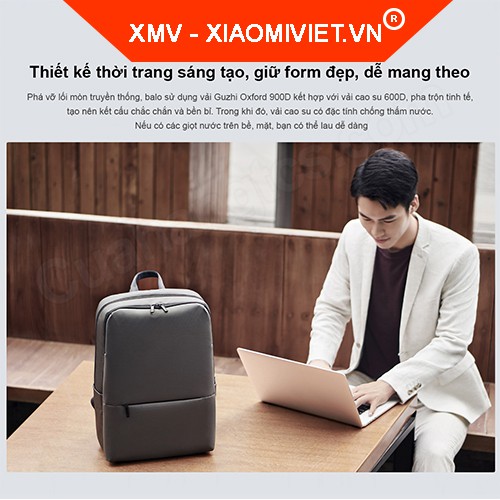 Balo Xiaomi Mi Bussiness Backpack 2 - Vừa laptop 15.6 inch, vải chống nước - Hàng chính hãng