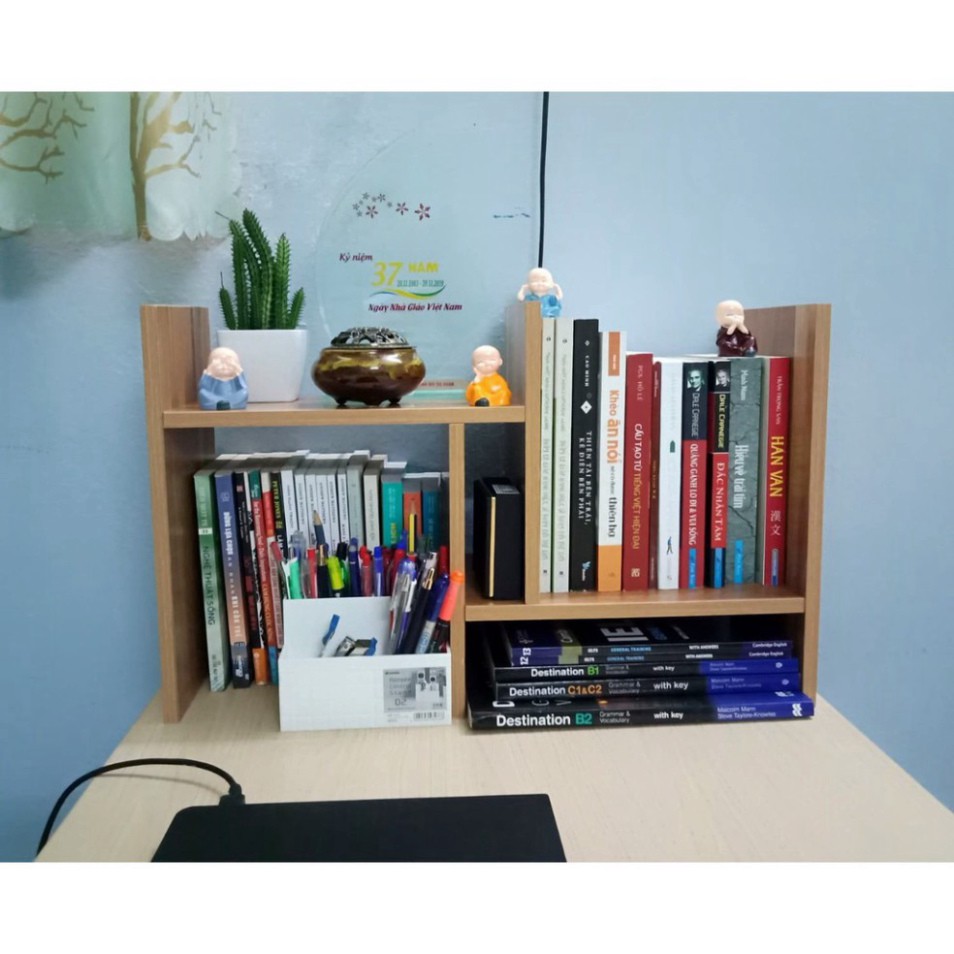 Kệ Sách Mini Để Bàn Đa Năng - Giá Sách Để Bàn Gỗ Mdf .
