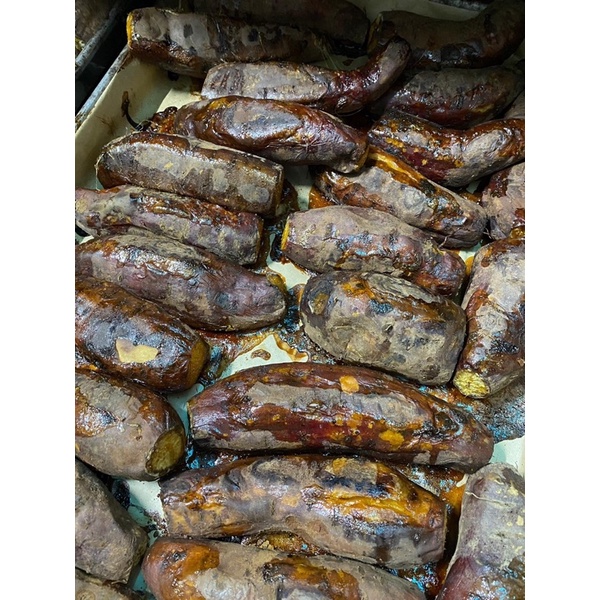 Khoai lang mật Tà nung Đà Lạt nướng sẵn, hộp 1kg bao ngon tứa mật