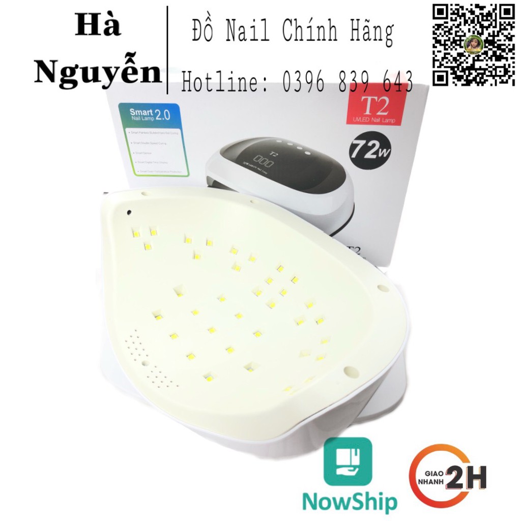 Máy Hơ Sơn Gel T2, Máy Hơ Lồng Rộng 72W Hơ Được 2 Tay - Máy Hơ Gel UV/LED [ Hàng Chính Hãng ] BẢo Hành ĐẦY Đủ