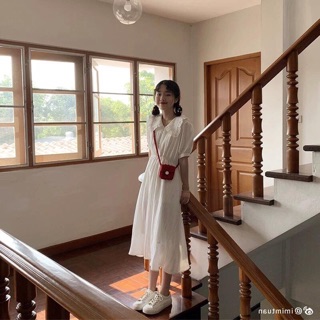 Đầm midi viền ren