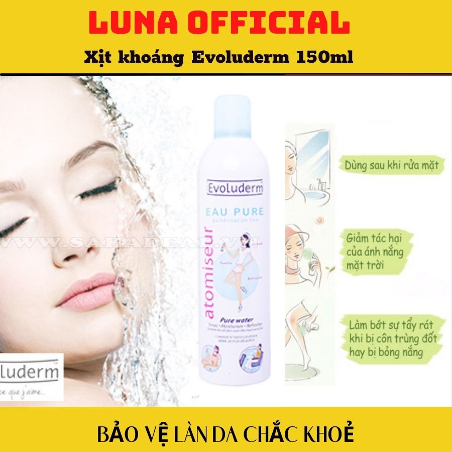 { Hot Trend !!! } Nước Xịt Khoáng Pháp Evoluderm 150ml