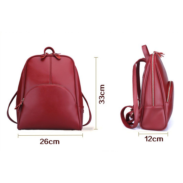 Laimall 100% chính hãng Da bò Da Nữ Ba lô Casual Lady Bagpack Túi du lịch