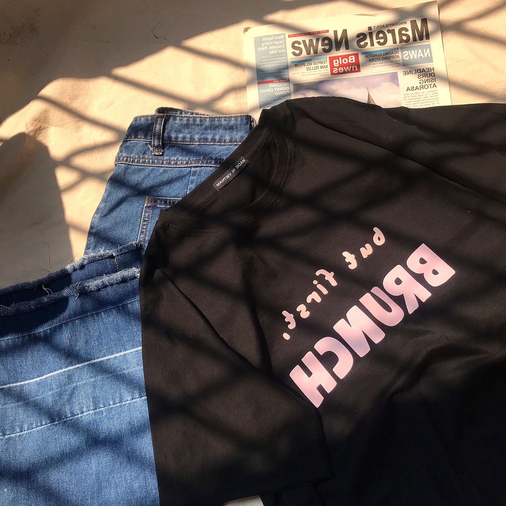 Áo thun Brunch, Áo Thun Tay Lỡ Freesize  Chất Cotton Thoáng Mát Thấm Hút mồ Hôi - Seolah fashion