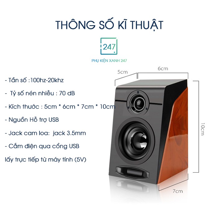 Loa 950 cho Máy tính Laptop ⚡️𝐑𝐄̉ 𝐌𝐀̀ 𝐂𝐇𝐀̂́𝐓⚡️ Âm thanh rõ nét, thiết kế sang trọng - BH 12 tháng