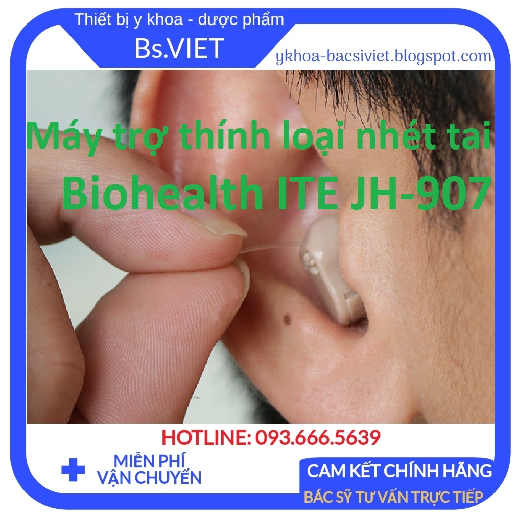 BẢO HÀNH 1 NĂM - MÁY TRỢ THÍNH không dây ITE Biohealth JH-907 - Máy điếc, Tai nghe trợ thính cho người già CHÍNH HÃNG
