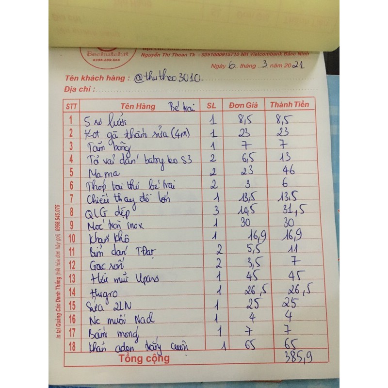 combo sơ sinh 6.3.2021 (số 1)
