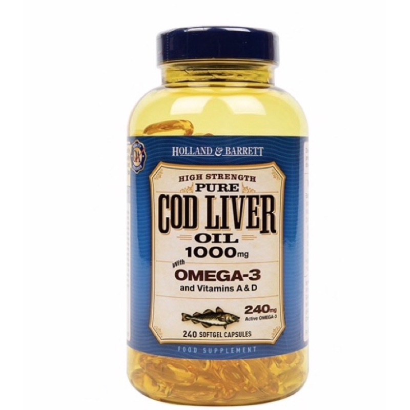 DẦU GAN CÁ TUYẾT bổ sung Omega Cod Liver Oil 410mg H&amp;B viên nang mềm